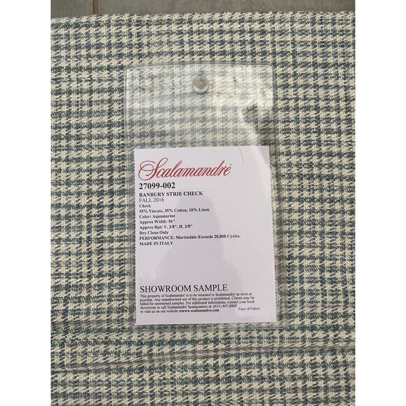 4 Pieces Aqua Designer Brocade SCALAMANDRE Showroom Sample Fabrics - Picture 9 of 10